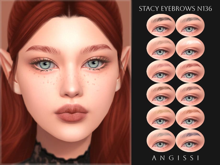 Скриншот мода Брови Stacy Eyebrows N136